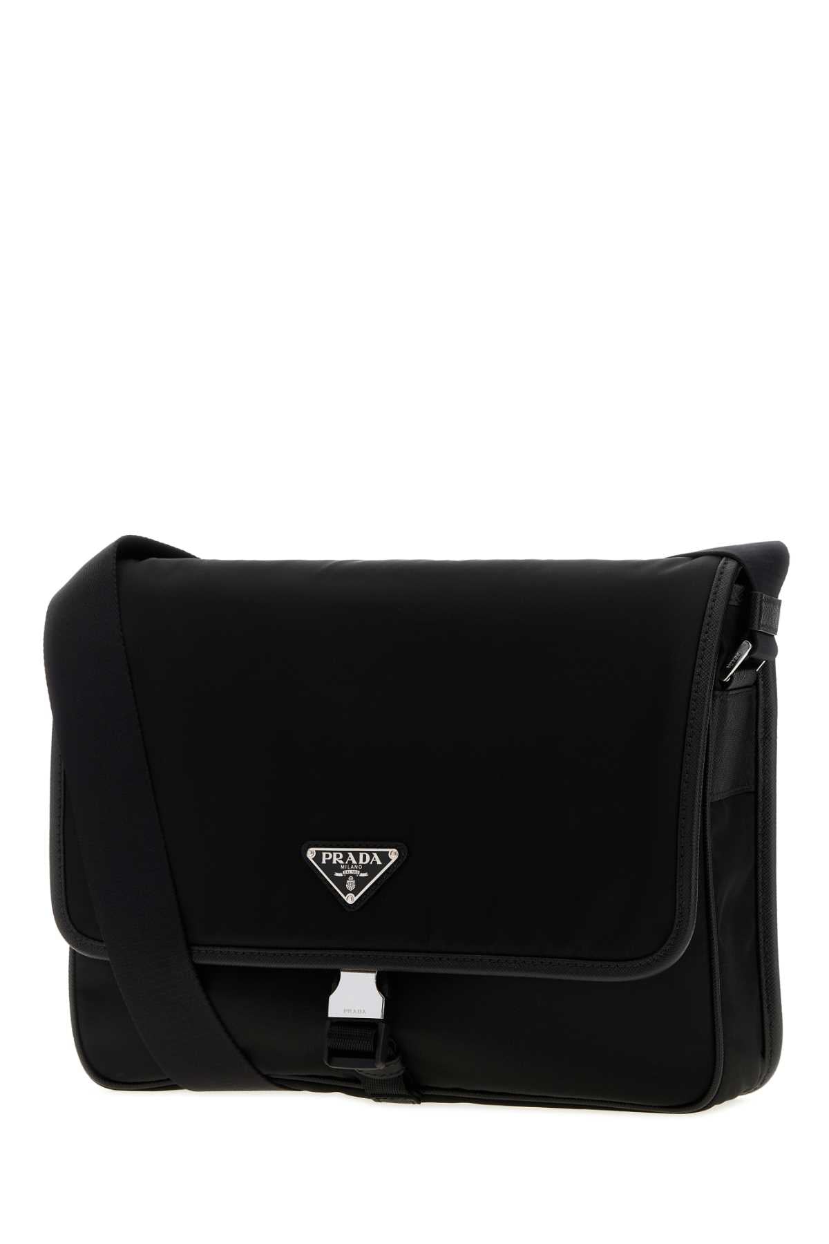 Prada Men Black Canvas Shopping Bag