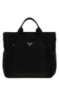 Prada Men Black Fabric Shopping Bag