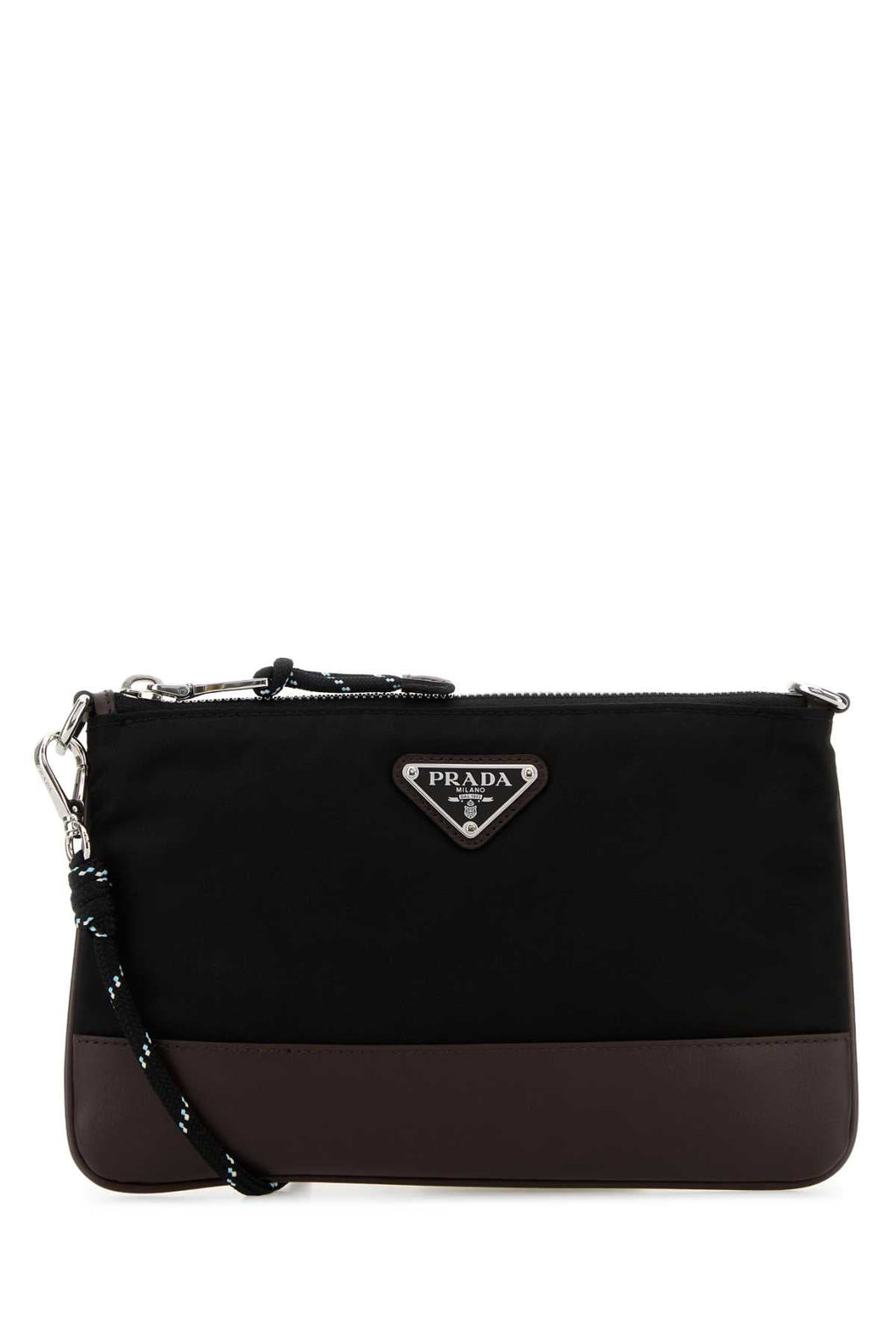 Prada Men Black Fabric Crossbody Bag