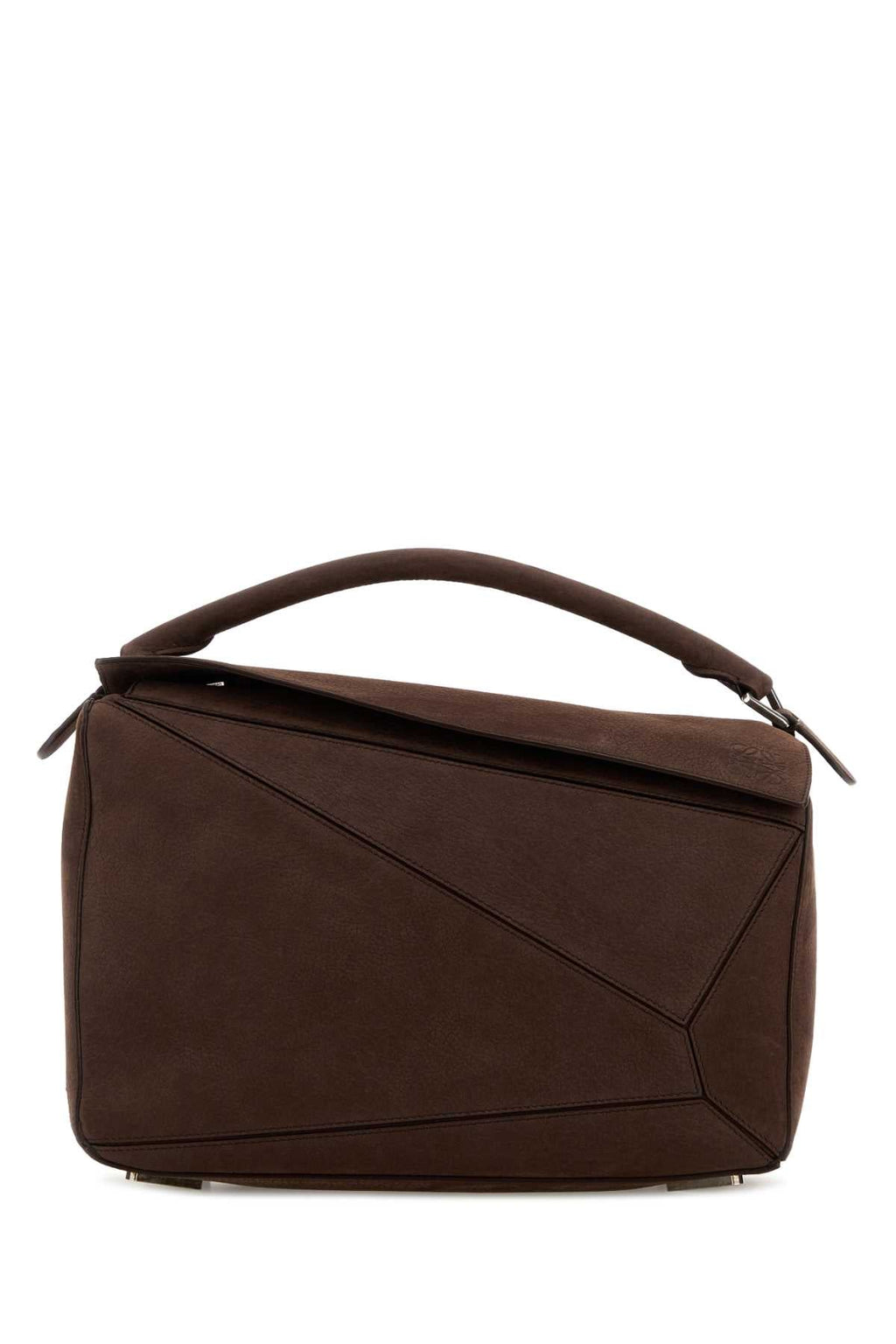 Loewe Men Brown Leather Large Puzzle Handbag