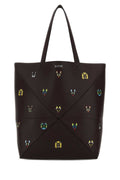 Loewe Men Chocolate Leather Puzzle Fold Large Shopping Bag