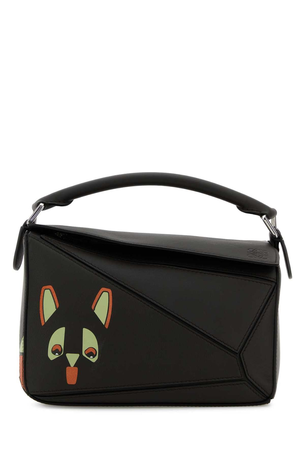 Loewe Women Dark Brown Leather Small Puzzle Handbag