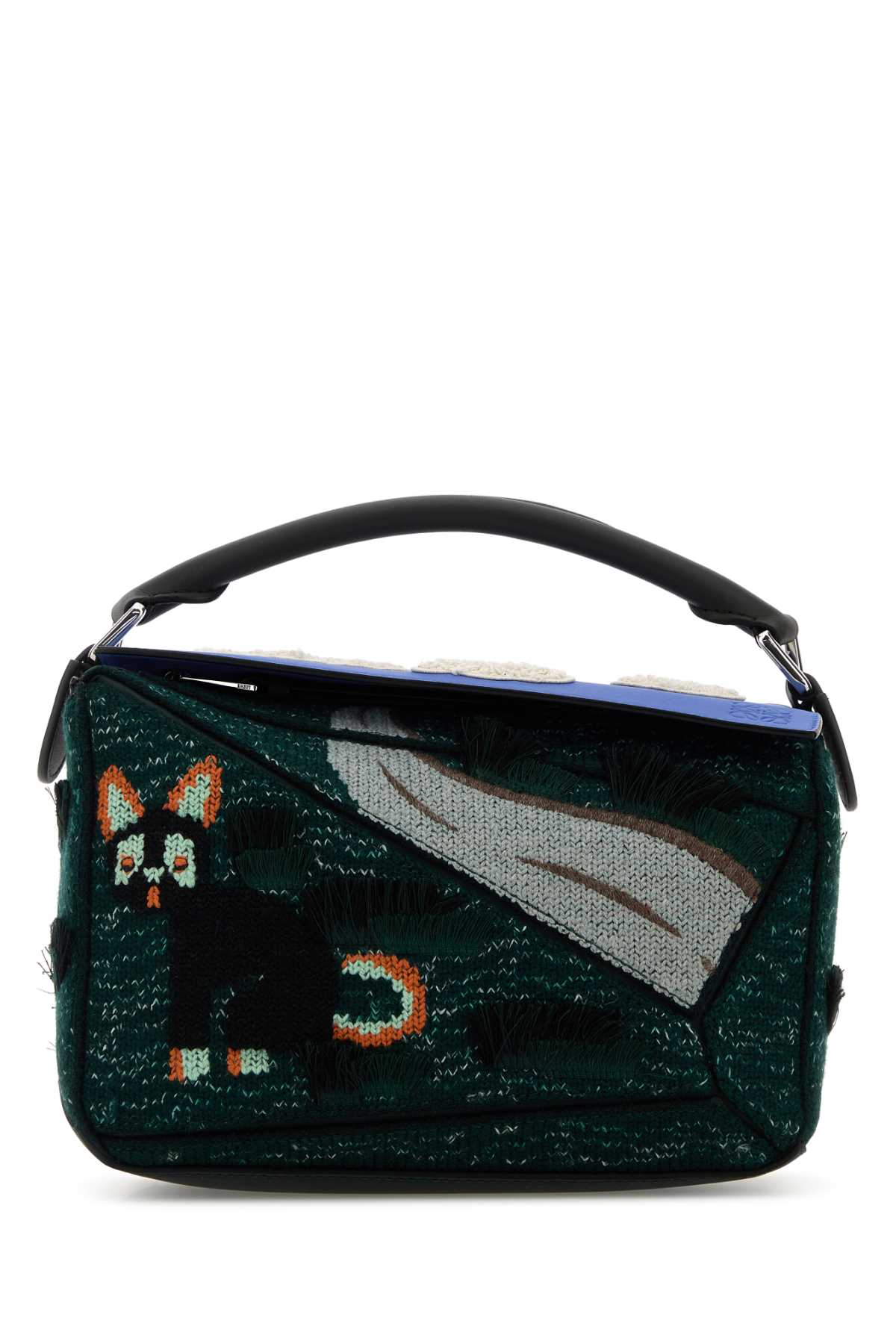 Loewe Women Embroidered Fabric Small Puzzle Handbag