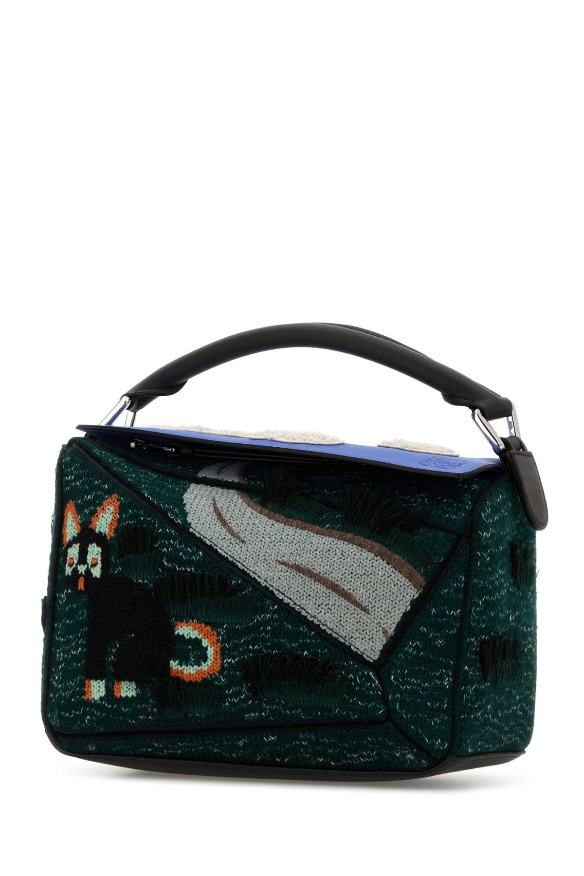 Loewe Women Embroidered Fabric Small Puzzle Handbag