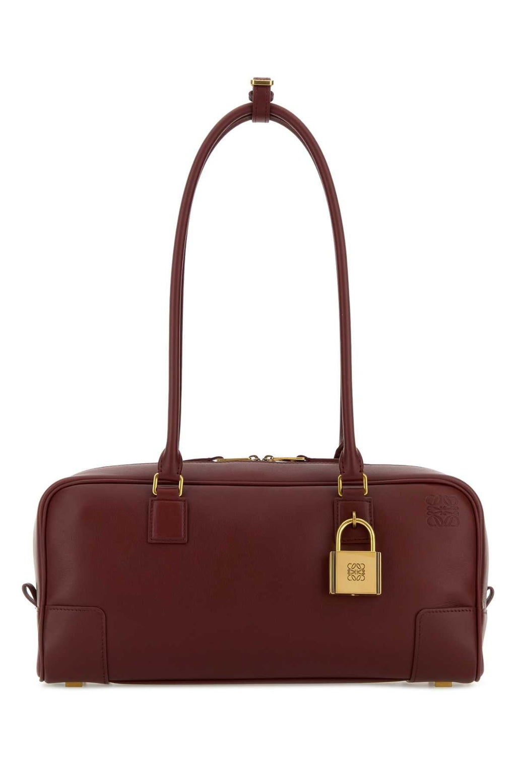 Loewe Women Burgundy Leather Amazona 31 Shoulder Bag