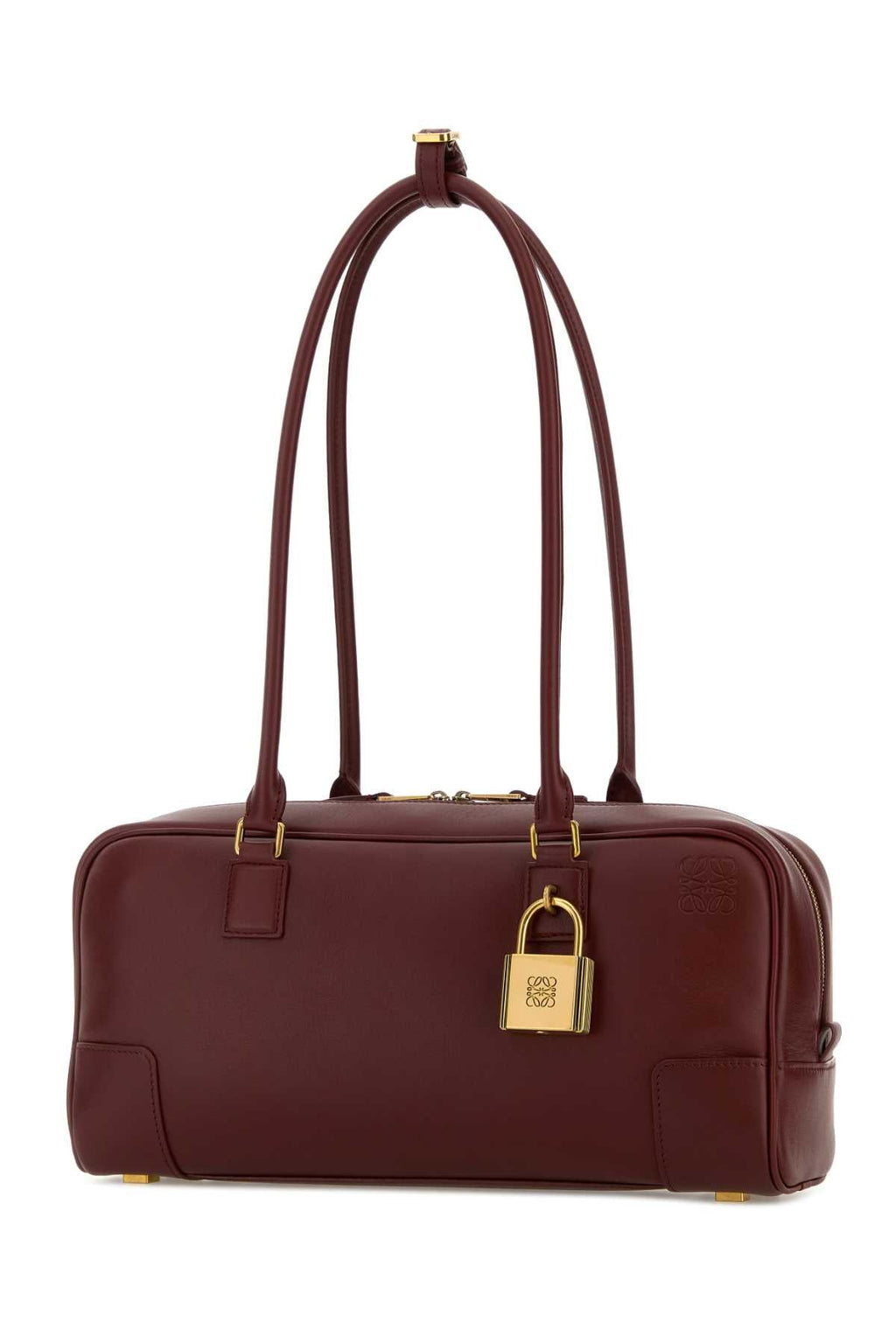 Loewe Women Burgundy Leather Amazona 31 Shoulder Bag