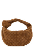 Bottega Veneta Women Camel Suede Mini Jodie Handbag