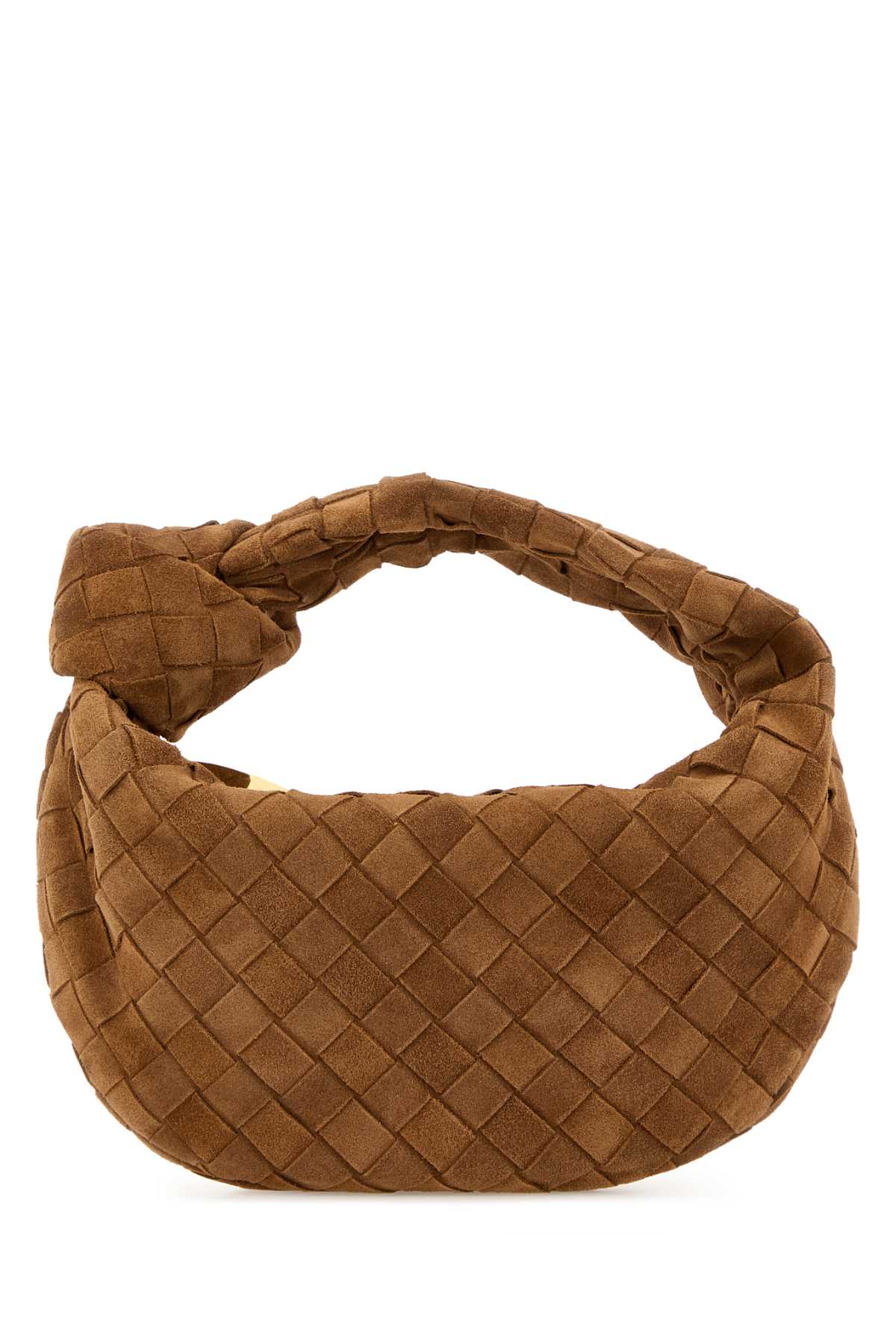 Bottega Veneta Women Camel Suede Mini Jodie Handbag