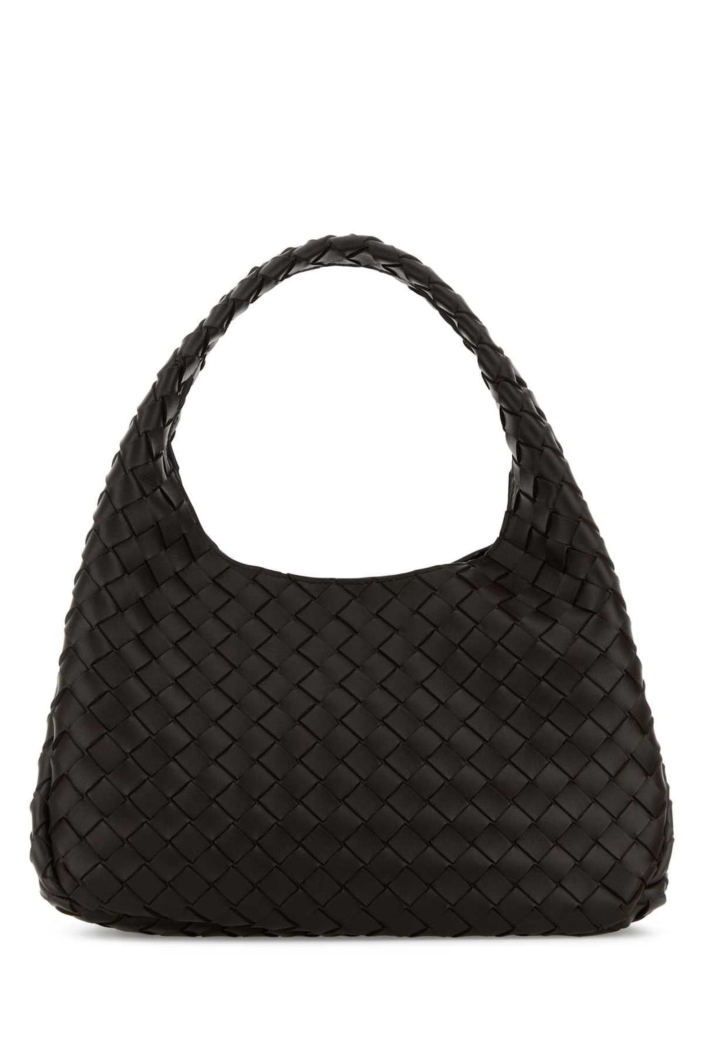 Bottega Veneta Women Dark Brown Leather Campana Shoulder Bag