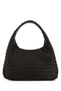 Bottega Veneta Women Dark Brown Leather Campana Shoulder Bag