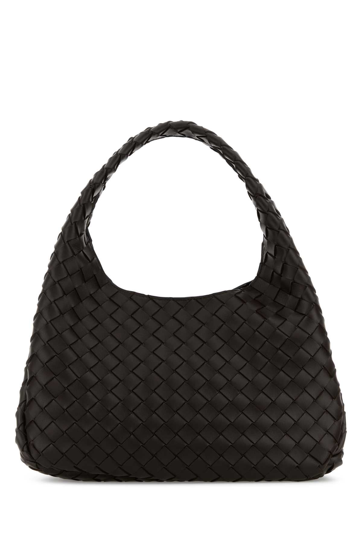 Bottega Veneta Women Dark Brown Leather Campana Shoulder Bag