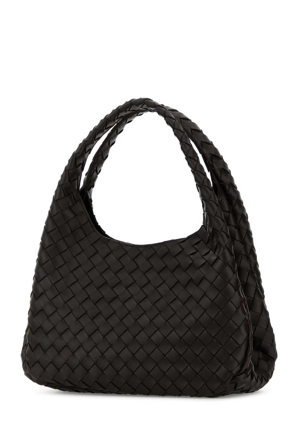 Bottega Veneta Women Dark Brown Leather Campana Shoulder Bag