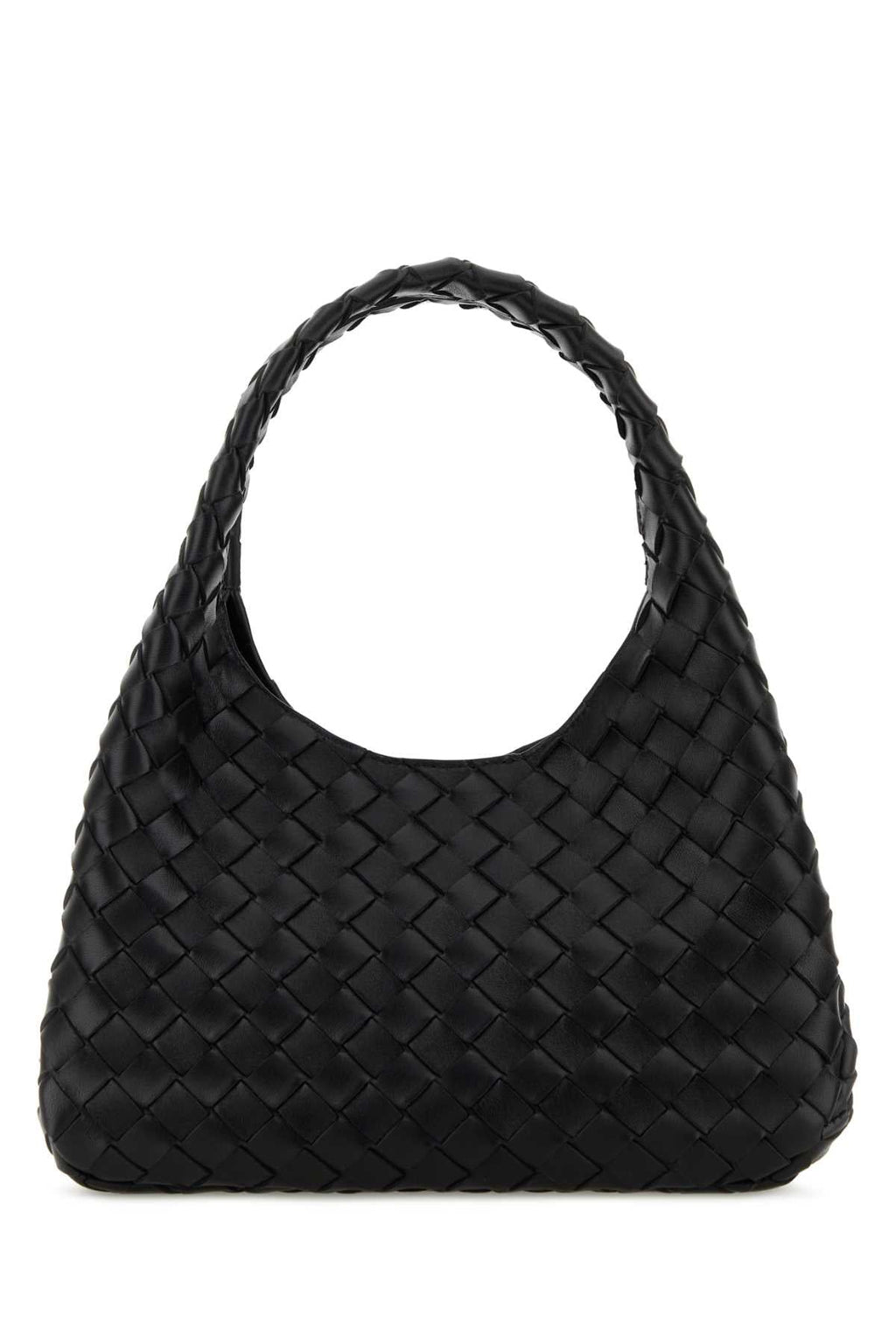 Bottega Veneta Women Black Leather Small Campana Shoulder Bag