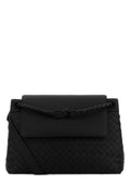 Bottega Veneta Men Black Leather Medium Andiamo Crossbody Bag
