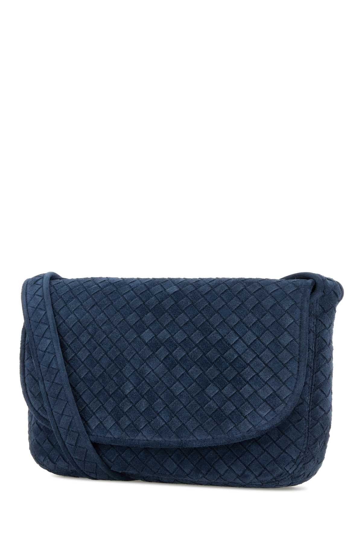 Bottega Veneta Men Navy Blue Messenger Veneto Crossbody Bag