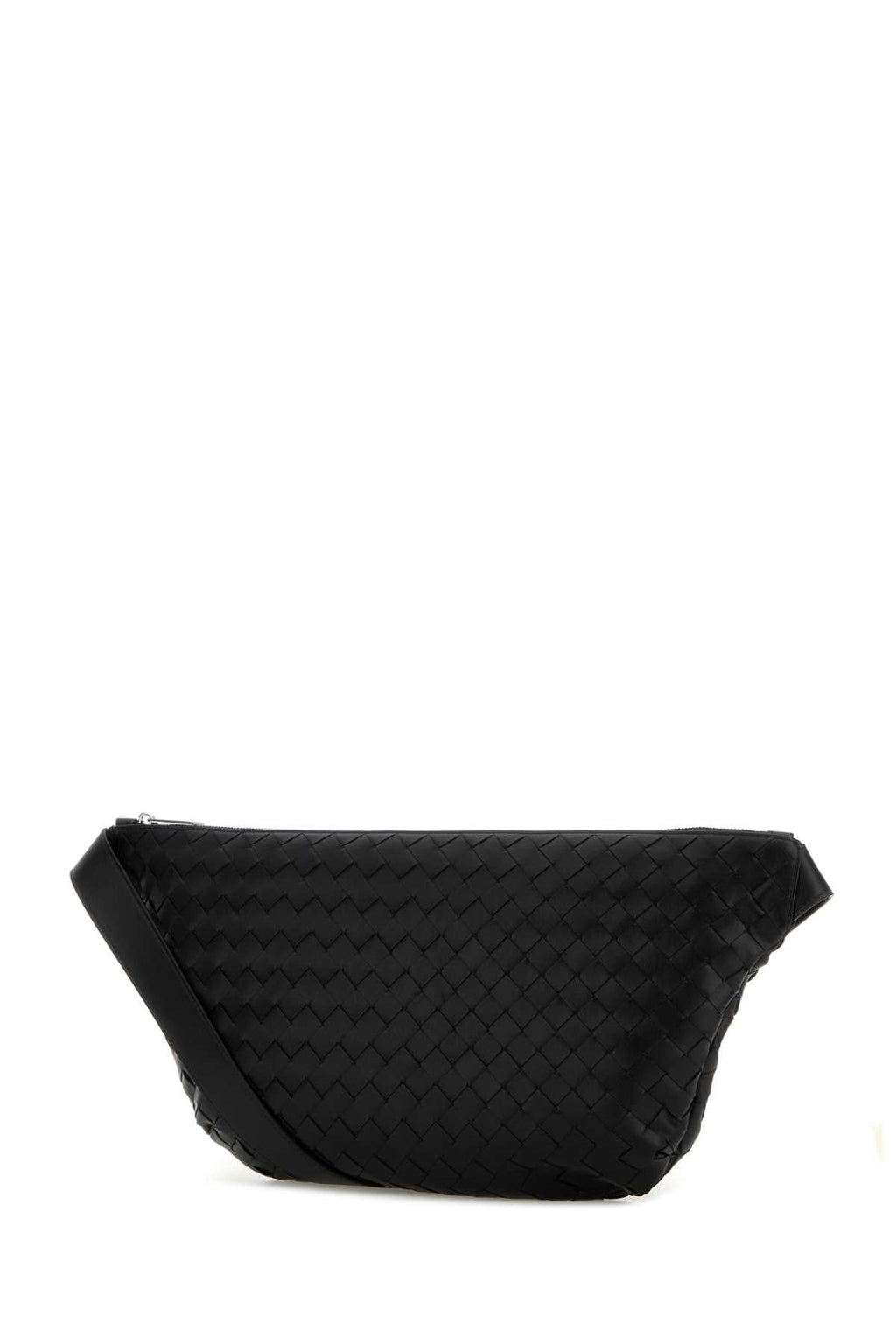 Bottega Veneta Men Black Leather Day Sling Crossbody Bag
