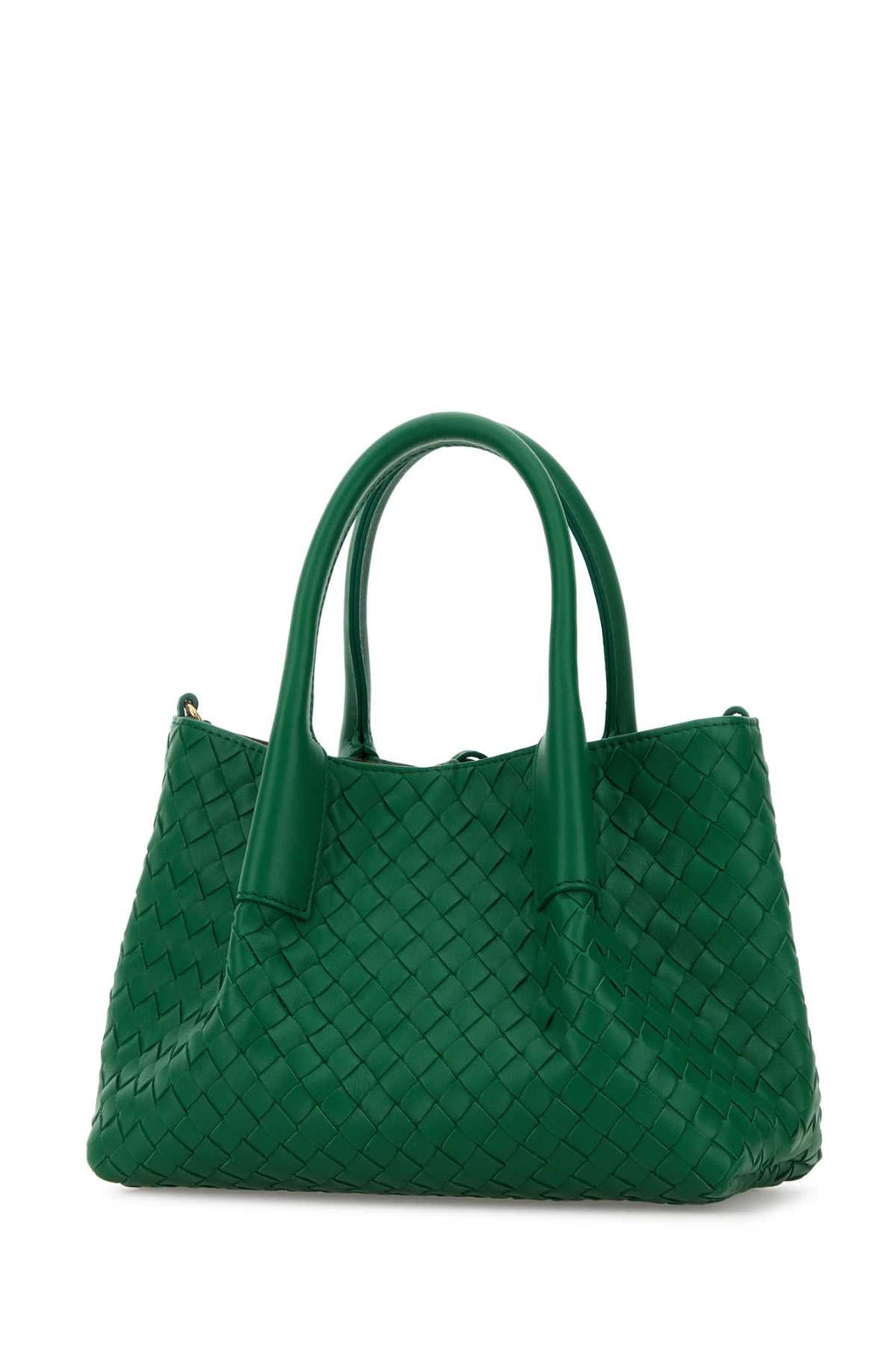 Bottega Veneta Women Green Leather Small Pinacoteca Shopping Bag