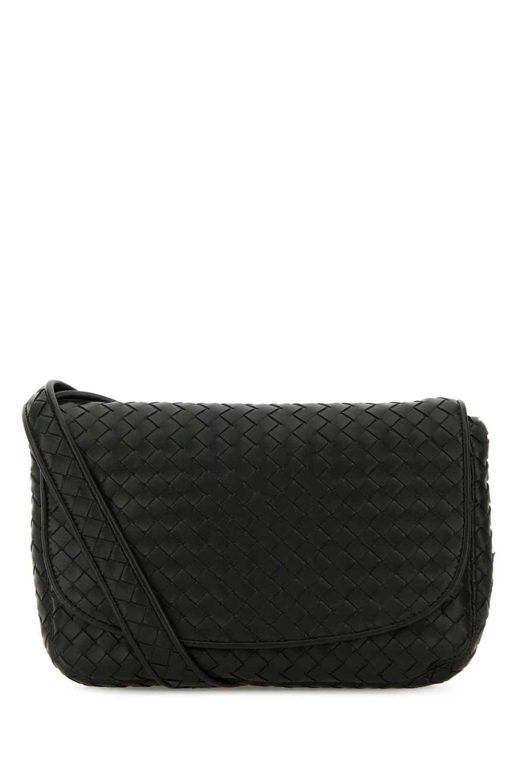 Bottega Veneta Men Dark Green Leather Crossbody Bag