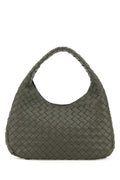 Bottega Veneta Women Army Green Leather Campana Shoulder Bag
