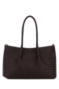 Bottega Veneta Women Grape Leather Pinacoteca Reversible Shopping Bag