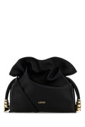 Loewe Women Black Leather Mini Coil Flamenco Clutch
