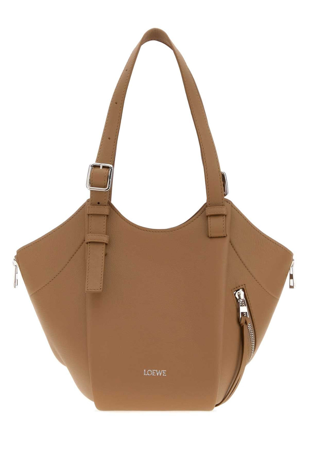 Loewe Women Camel Leather Hammock Flip Handbag
