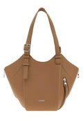 Loewe Women Camel Leather Hammock Flip Handbag