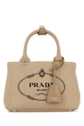Prada Women Beige Canvas Mini Prada Jardiniã¨Re Handbag
