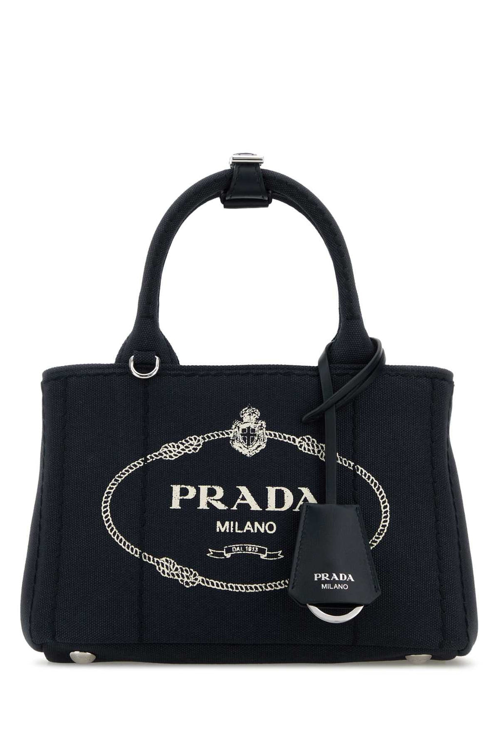 Prada Women Dark Blue Canvas Mini Prada Jardiniã¨Re Handbag