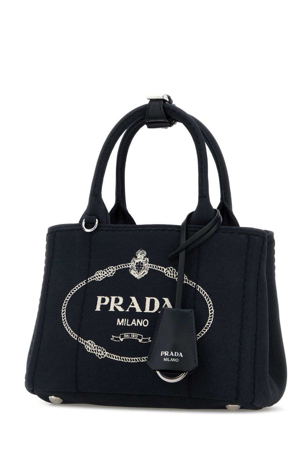 Prada Women Dark Blue Canvas Mini Prada Jardiniã¨Re Handbag