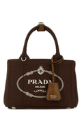 Prada Women Brown Canvas Mini Prada Jardiniã¨Re Handbag