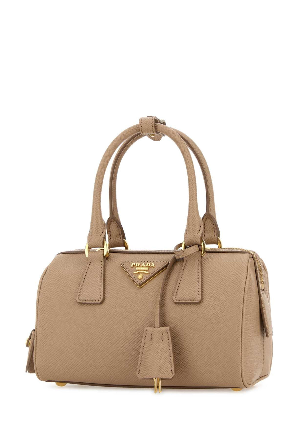 Prada Women Cappuccino Leather Handbag