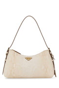 Prada Women Ivory Leather Aimee Shoulder Bag