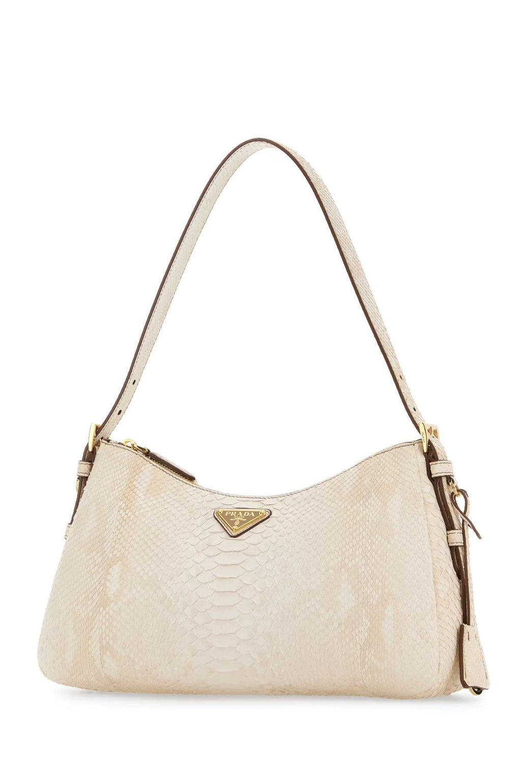 Prada Women Ivory Leather Aimee Shoulder Bag
