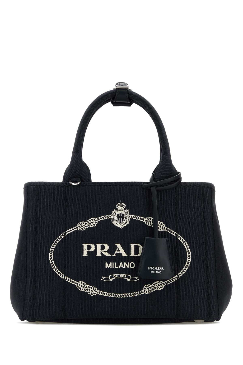 Prada Women Dark Blue Canvas Small Prada Jardiniã¨Re Handbag