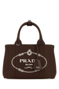 Prada Women Brown Canvas Small Prada Jardiniã¨Re Handbag