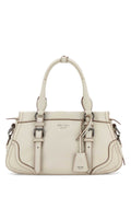 Prada Women Ivory Leather Large Handbag