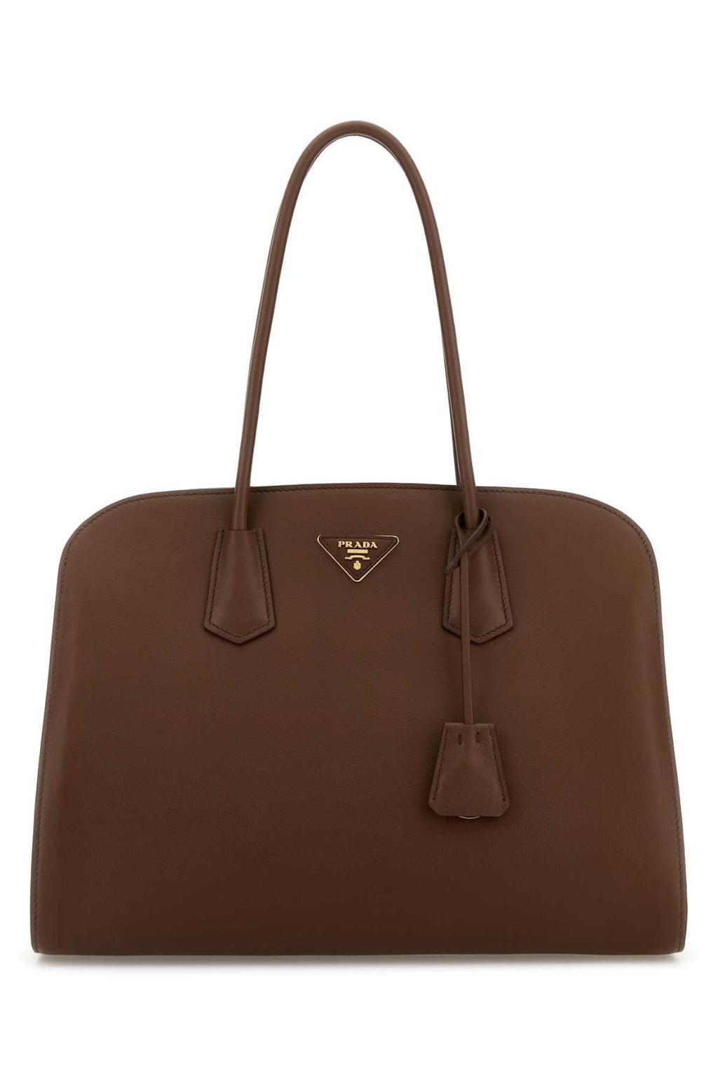 Prada Women Chocolate Leather Shopping Bag