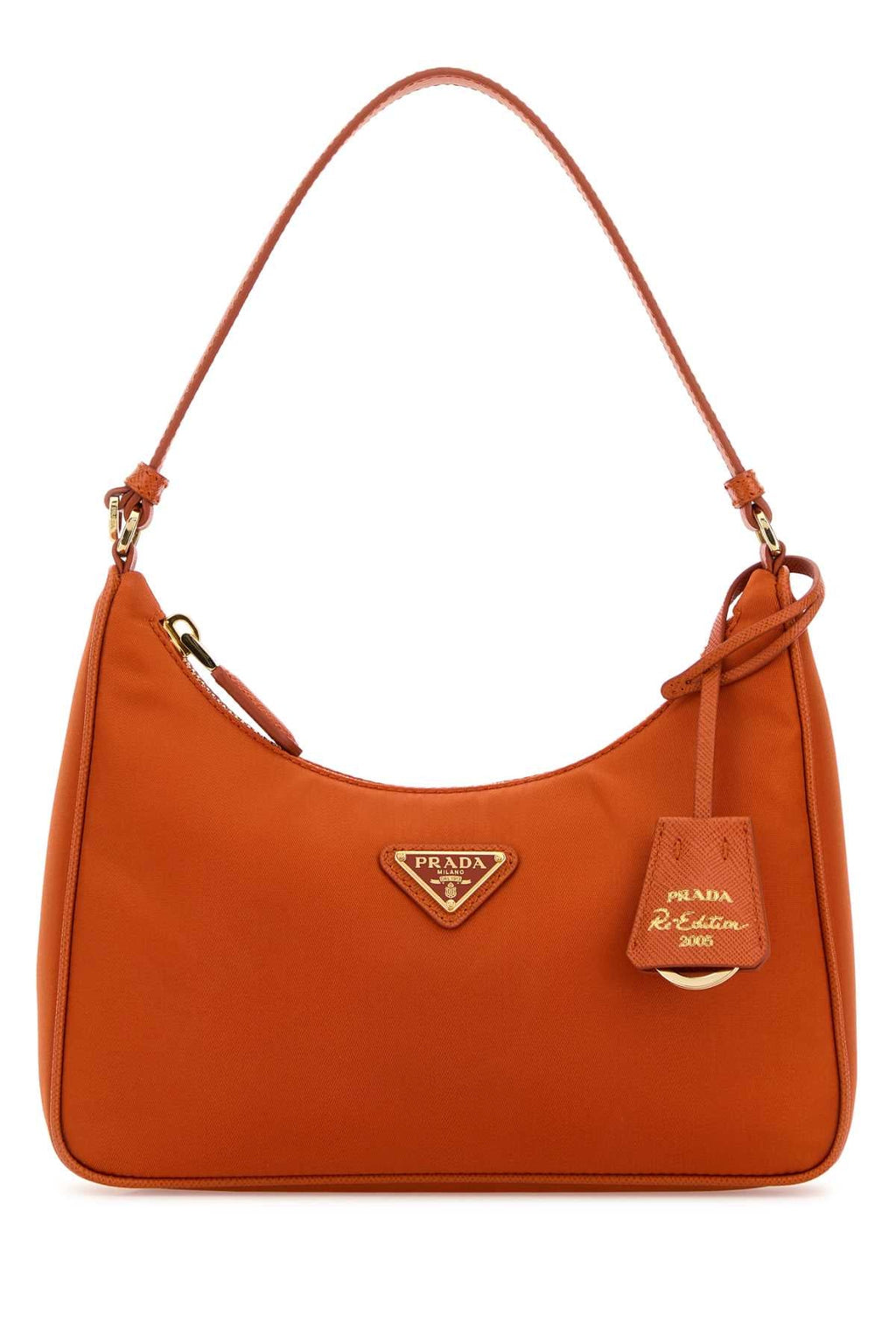 Prada Women Orange Re-Nylon Prada Re-Edition 2005 Shoulder Bag