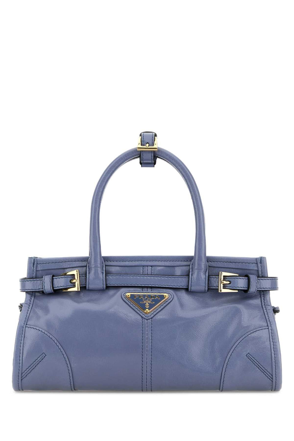 Prada Women Powder Blue Leather Mini Prada Bonnie Handbag