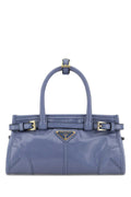 Prada Women Powder Blue Leather Mini Prada Bonnie Handbag