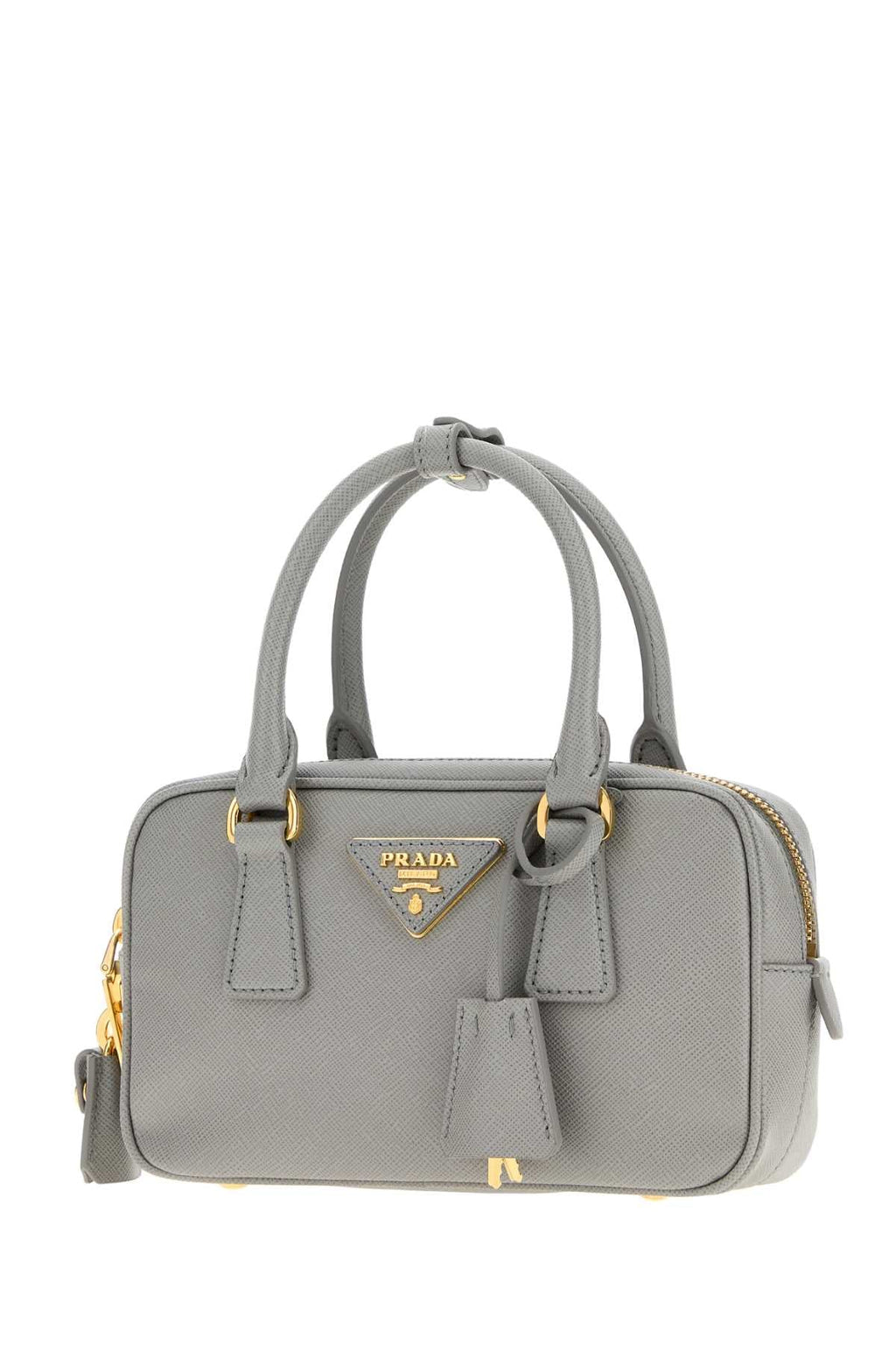 Prada Women Powder Blue Leather Handbag