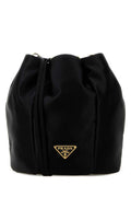 Prada Women Black Satin Bucket Bag