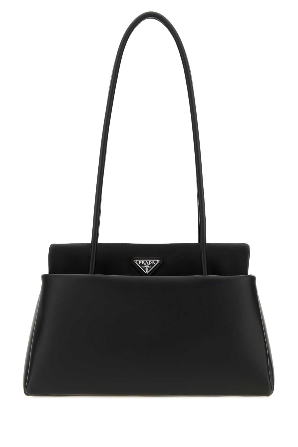 Prada Women Black Leather Medium Prada Passage Shoulder Bag