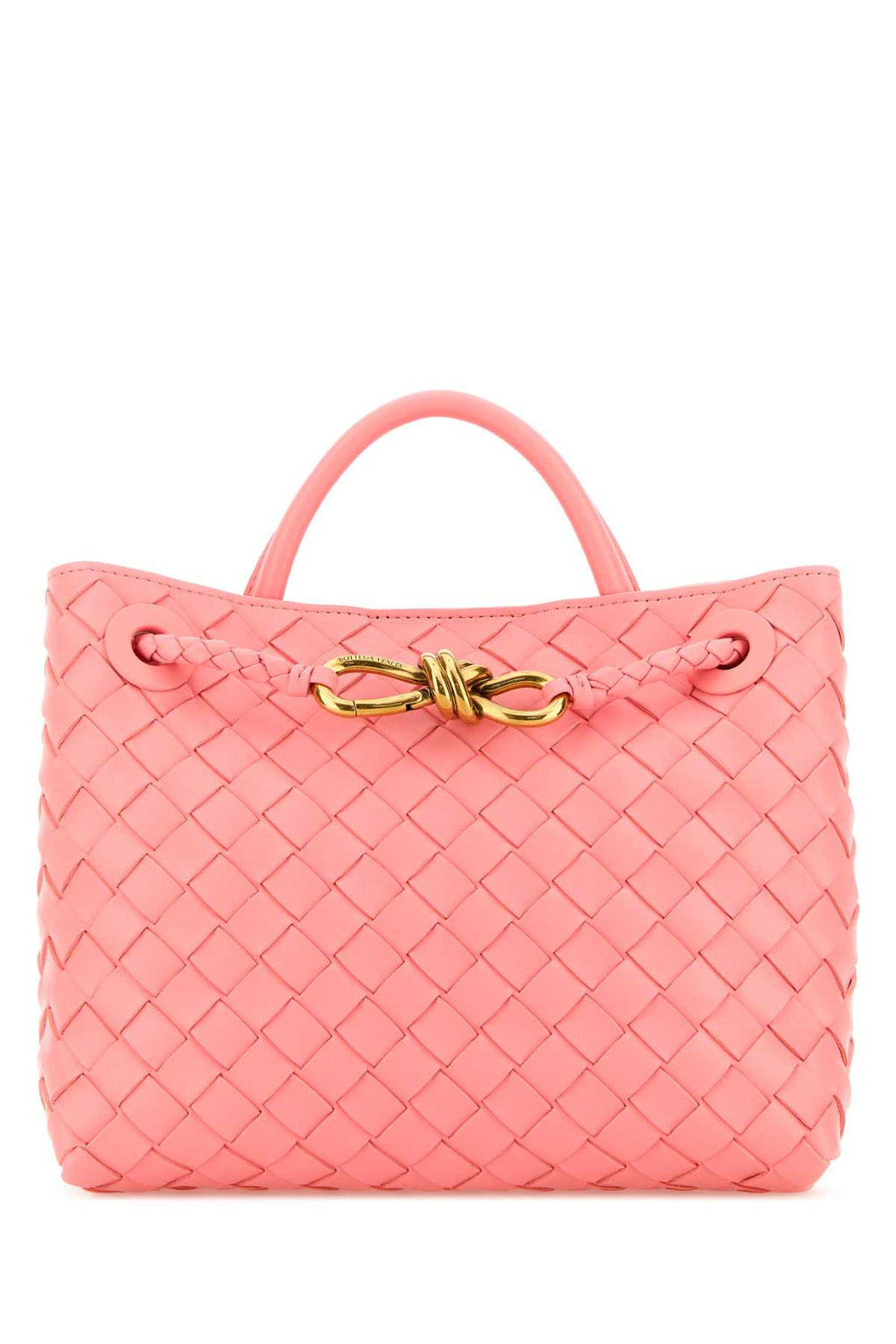 Bottega Veneta Women Pink Leather Small Andiamo Handbag