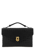 Bottega Veneta Women Black Leather Knot Lock Handbag
