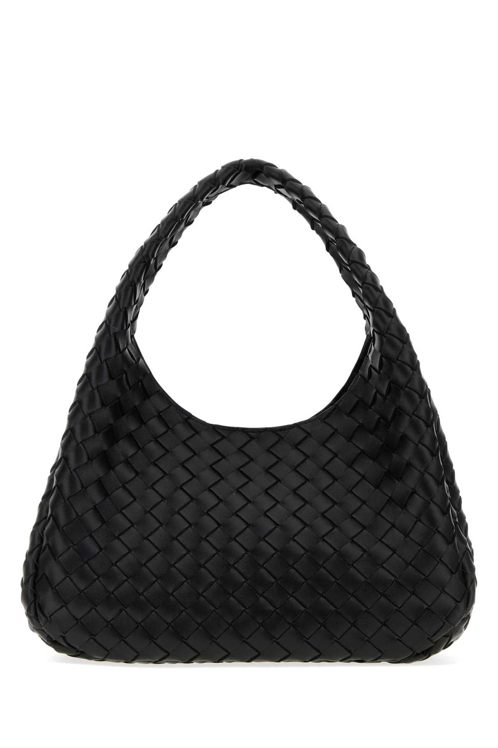 Bottega Veneta Women Black Leather Campana Shoulder Bag