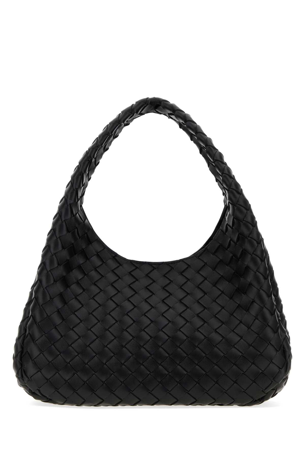 Bottega Veneta Women Black Leather Campana Shoulder Bag