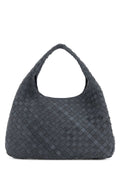 Bottega Veneta Women Air Force Blue Suede Large Campana Shopping Bag