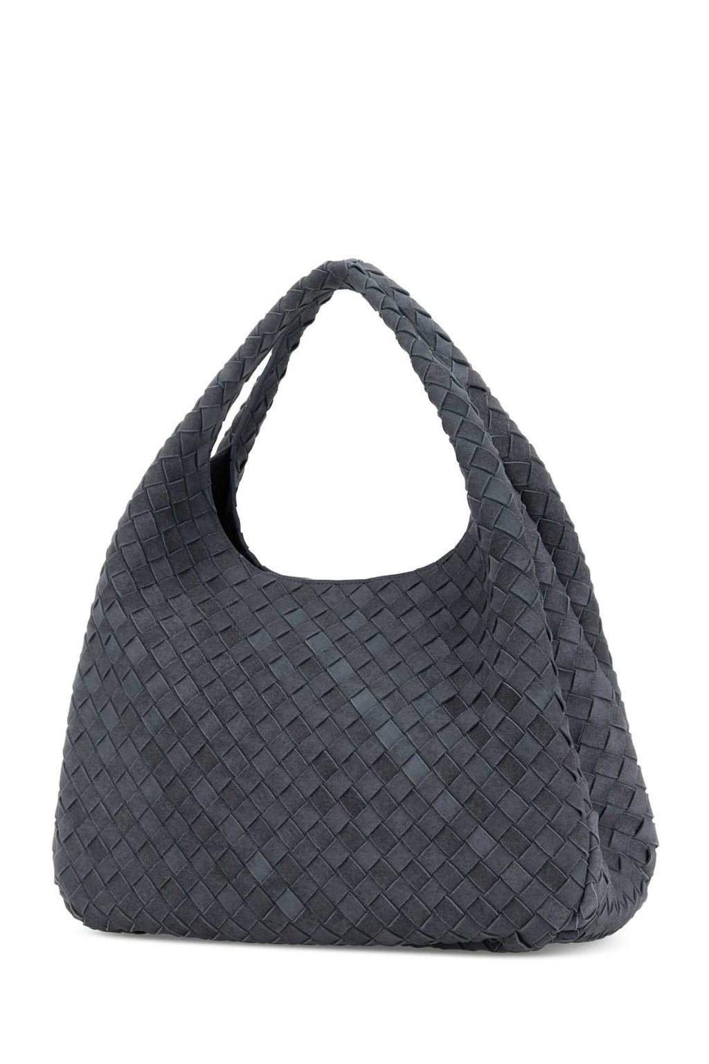 Bottega Veneta Women Air Force Blue Suede Large Campana Shopping Bag